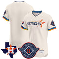 Johmsee H.Astros Cream City Connect Texas Patch Vapor Premier Blank Player Limited Elite Home Stitched Jerseys