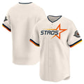 Johmsee H.Astros Cream Limited Home Blank Player Stitched Jerseys