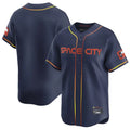 Johmsee H.Astros Navy City Connect Limited Home Blank Player Stitched Jerseys