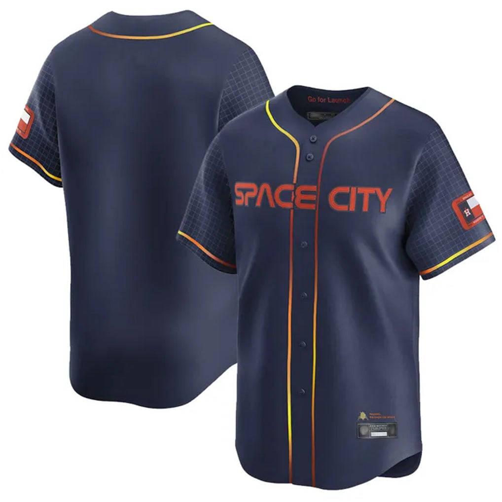 Johmsee H.Astros Navy City Connect Limited Home Blank Player Stitched Jerseys