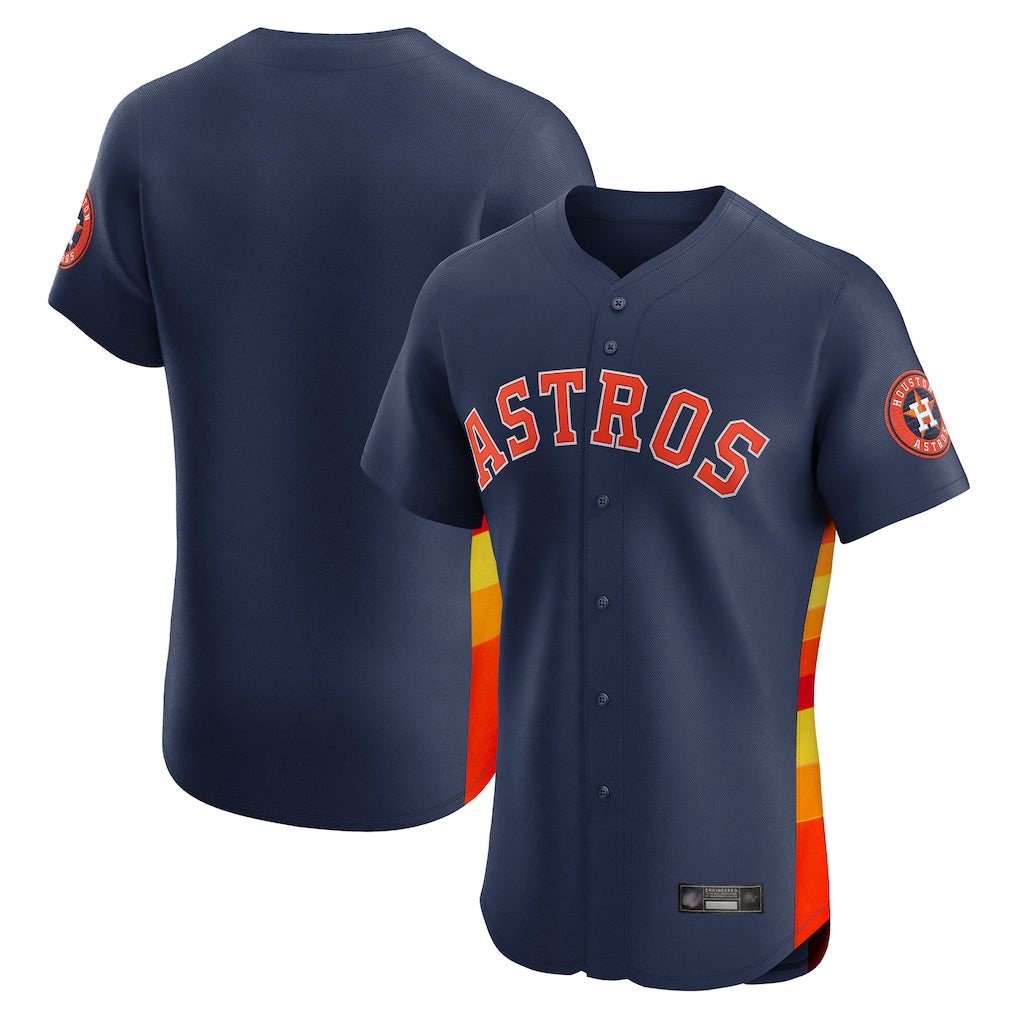 Johmsee H.Astros Navy Limited Elite Home Blank Player Stitched Jerseys