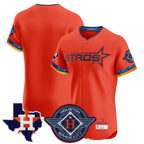 Johmsee H.Astros Orange City Connect Texas Patch Vapor Premier Blank Player Limited Elite Home Stitched Jerseys