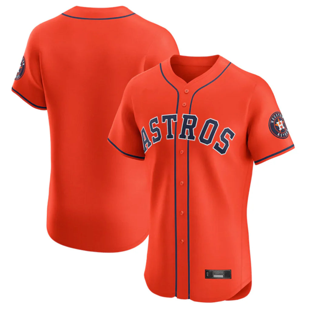 Johmsee H.Astros Orange Home Limited Elite Blank Player Stitched Jerseys