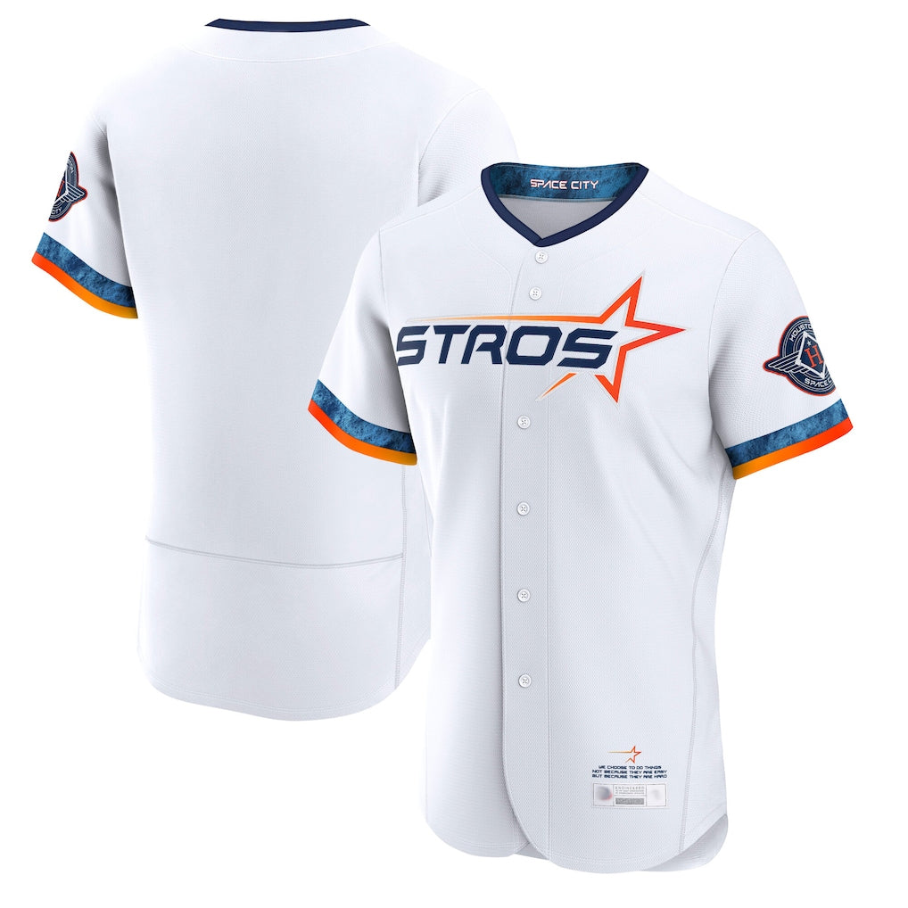 Johmsee H.Astros White City Connect Limited Elite Home Blank Player Stitched Jerseys
