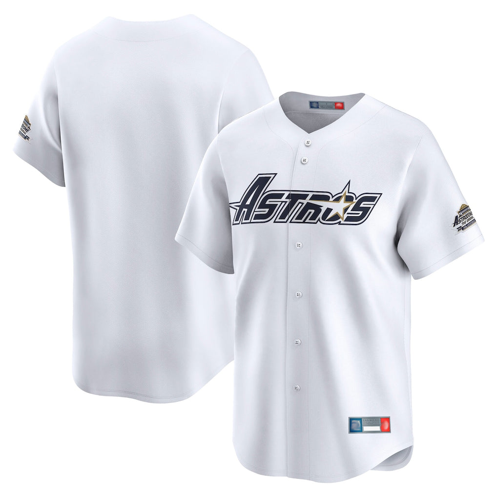 Johmsee H.Astros White Throwback Cooperstown Collection Limited Blank Player Stitched Jerseys
