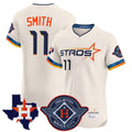 Johmsee H.Astros #11 Cam Smith Player Cream City Connect Texas Patch Vapor Premier Limited Elite Home Stitched Jerseys