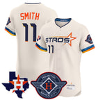 Johmsee H.Astros #11 Cam Smith Player Cream City Connect Texas Patch Vapor Premier Limited Elite Home Stitched Jerseys