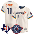Johmsee H.Astros #11 Cam Smith Player Cream City Connect Texas Patch Vapor Premier Limited Home Stitched Jerseys