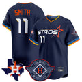 Johmsee H.Astros #11 Cam Smith Player Navy City Connect Texas Patch Vapor Premier Limited Home Stitched Jerseys