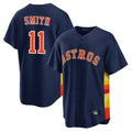 Johmsee H.Astros #11 Cam Smith Player Navy Home Game Stitched Jerseys