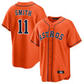 Johmsee H.Astros #11 Cam Smith Player Orange Home Game Stitched Jerseys