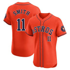 Johmsee H.Astros #11 Cam Smith Player Orange Home Limited Elite Stitched Jerseys