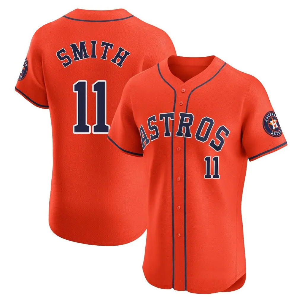 Johmsee H.Astros #11 Cam Smith Player Orange Home Limited Elite Stitched Jerseys