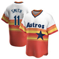 Johmsee H.Astros #11 Cam Smith Player Rainbow Cooperstown Collection T-shirt Stitched Jerseys