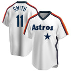 Johmsee H.Astros #11 Cam Smith Player White Cooperstown Collection T-shirt Stitched Jerseys