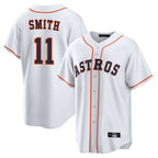 Johmsee H.Astros #11 Cam Smith Player White Home Game Stitched Jerseys