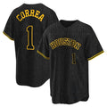 Johmsee H.Astros #1 Carlos Correa Player Snake Skin City Home Game Stitched Jerseys