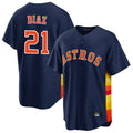 Johmsee H.Astros #21 Yainer Diaz Player Navy Home Game Stitched Jerseys