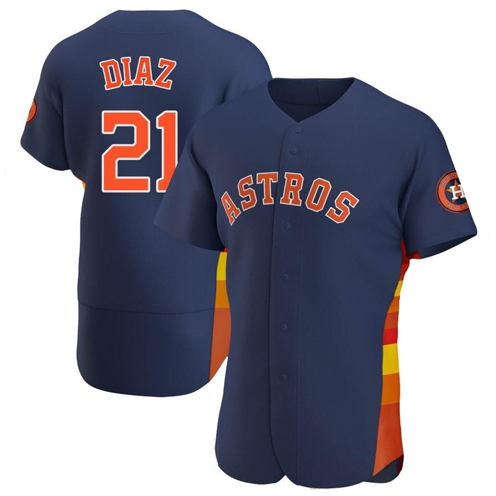 Johmsee H.Astros #21 Yainer Diaz Player Navy Home Limited Elite Stitched Jerseys