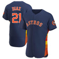 Johmsee H.Astros #21 Yainer Diaz Player Navy Home Limited Elite Stitched Jerseys