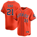 Johmsee H.Astros #21 Yainer Diaz Player Orange Home Limited Stitched Jerseys