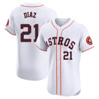Johmsee H.Astros #21 Yainer Diaz Player White Limited Elite Home Stitched Jerseys