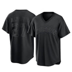 Johmsee H.Astros #27 Jose Altuve Player Black Fashion T-shirt Home Game Stitched Jerseys