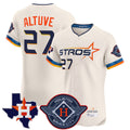 Johmsee H.Astros #27 Jose Altuve Player Cream City Connect Texas Patch Vapor Premier Limited Elite Home Stitched Jerseys