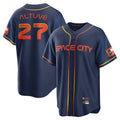 Johmsee H.Astros #27 Jose Altuve Player Navy City Connect Home Game Stitched Jerseys