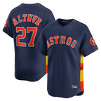 Johmsee H.Astros #27 Jose Altuve Player Navy Home Limited Stitched Jerseys