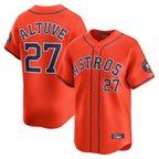 Johmsee H.Astros #27 Jose Altuve Player Orange Home Limited Stitched Jerseys