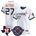 Johmsee H.Astros #27 Jose Altuve Player White City Connect Texas Patch Vapor Premier Limited Home Stitched Jerseys