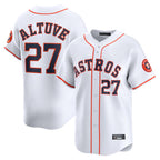 Johmsee H.Astros #27 Jose Altuve Player White Home Limited Stitched Jerseys