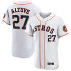 Johmsee H.Astros #27 Jose Altuve Player White Limited Elite Home Stitched Jerseys