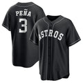 Johmsee H.Astros #3 Jeremy Pe?a Player Black Home Game Stitched Jerseys