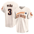 Johmsee H.Astros #3 Jeremy Pe?a Player Cream Throwback Cooperstown Collection Limited Stitched Jerseys