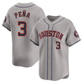 Johmsee H.Astros #3 Jeremy Pe?a Player Gray Home Limited Stitched Jerseys