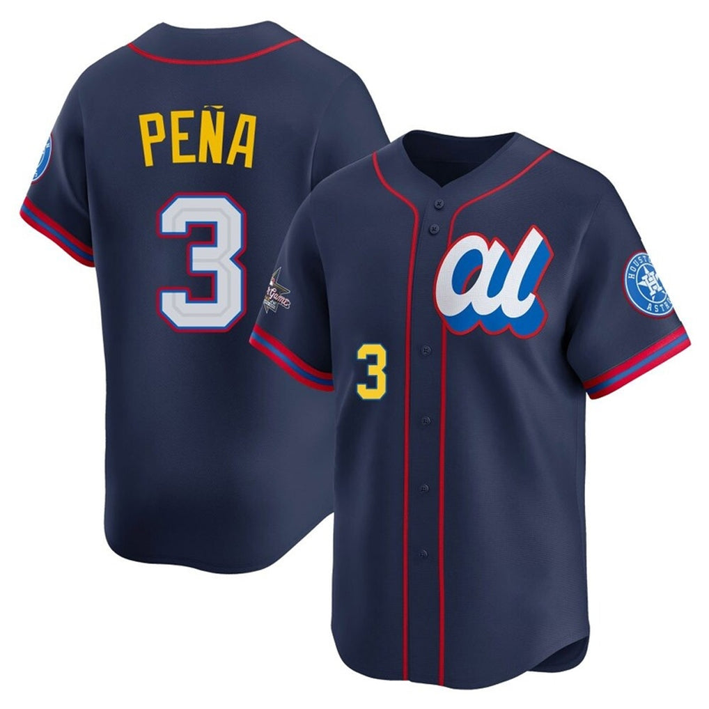 Johmsee H.Astros #3 Jeremy Pe?a Player Navy American League All-Star Game Limited Stitched Jerseys