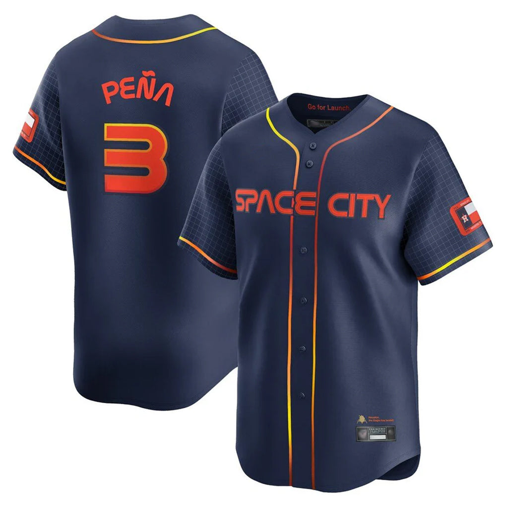 Johmsee H.Astros #3 Jeremy Pe?a Player Navy City Connect Home Limited Stitched Jerseys