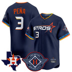 Johmsee H.Astros #3 Jeremy Pe?a Player Navy City Connect Texas Patch Vapor Premier Limited Home Stitched Jerseys