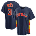 Johmsee H.Astros #3 Jeremy Pe?a Player Navy Home Game Stitched Jerseys