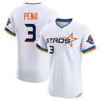 Johmsee H.Astros #3 Jeremy Pe?a Player White City Connect Limited Elite Home Stitched Jerseys