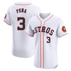Johmsee H.Astros #3 Jeremy Pe?a Player White Limited Elite Home Stitched Jerseys