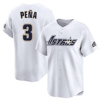 Johmsee H.Astros #3 Jeremy Pe?a Player White Throwback Cooperstown Collection Limited Stitched Jerseys
