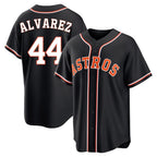 Johmsee H.Astros #44 Yordan Alvarez Player Black Fashion Out Home Game Stitched Jerseys