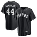 Johmsee H.Astros #44 Yordan Alvarez Player Black Home Game Stitched Jerseys