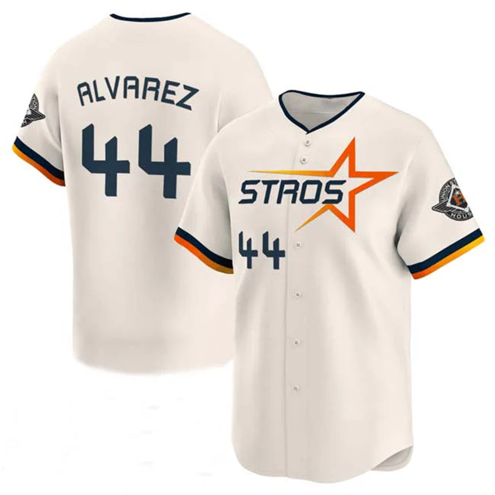 Johmsee H.Astros #44 Yordan Alvarez Player Cream City Connect Limited Home Stitched Jerseys