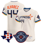 Johmsee H.Astros #44 Yordan Alvarez Player Cream City Connect Texas Patch Vapor Premier Limited Elite Home Stitched Jerseys