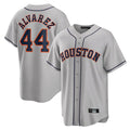 Johmsee H.Astros #44 Yordan Alvarez Player Gray Home Game Stitched Jerseys