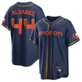Johmsee H.Astros #44 Yordan Alvarez Player Navy City Connect Home Game Stitched Jerseys